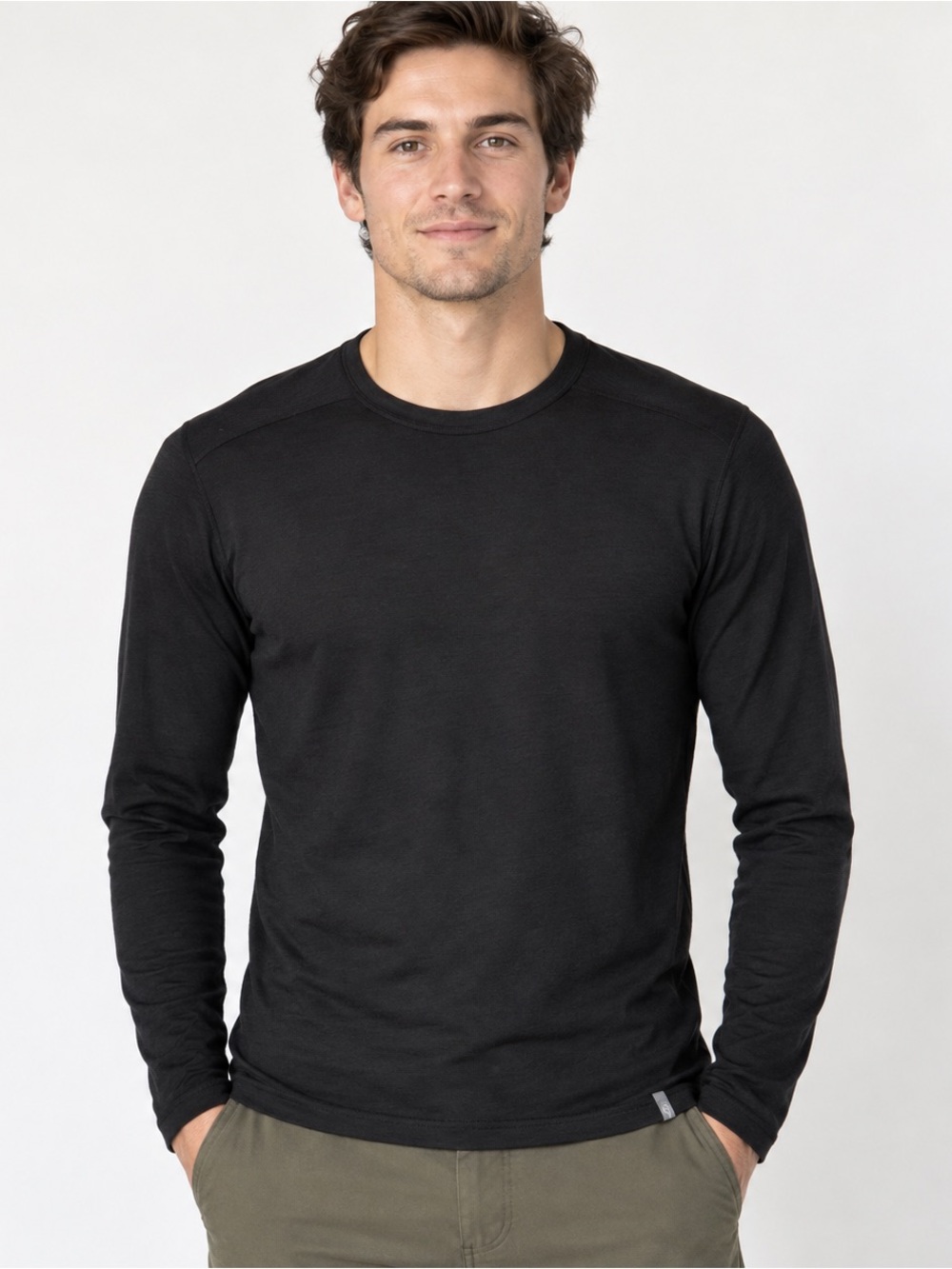 Merino Wool Baselayer Mens Small Cloudveil Black